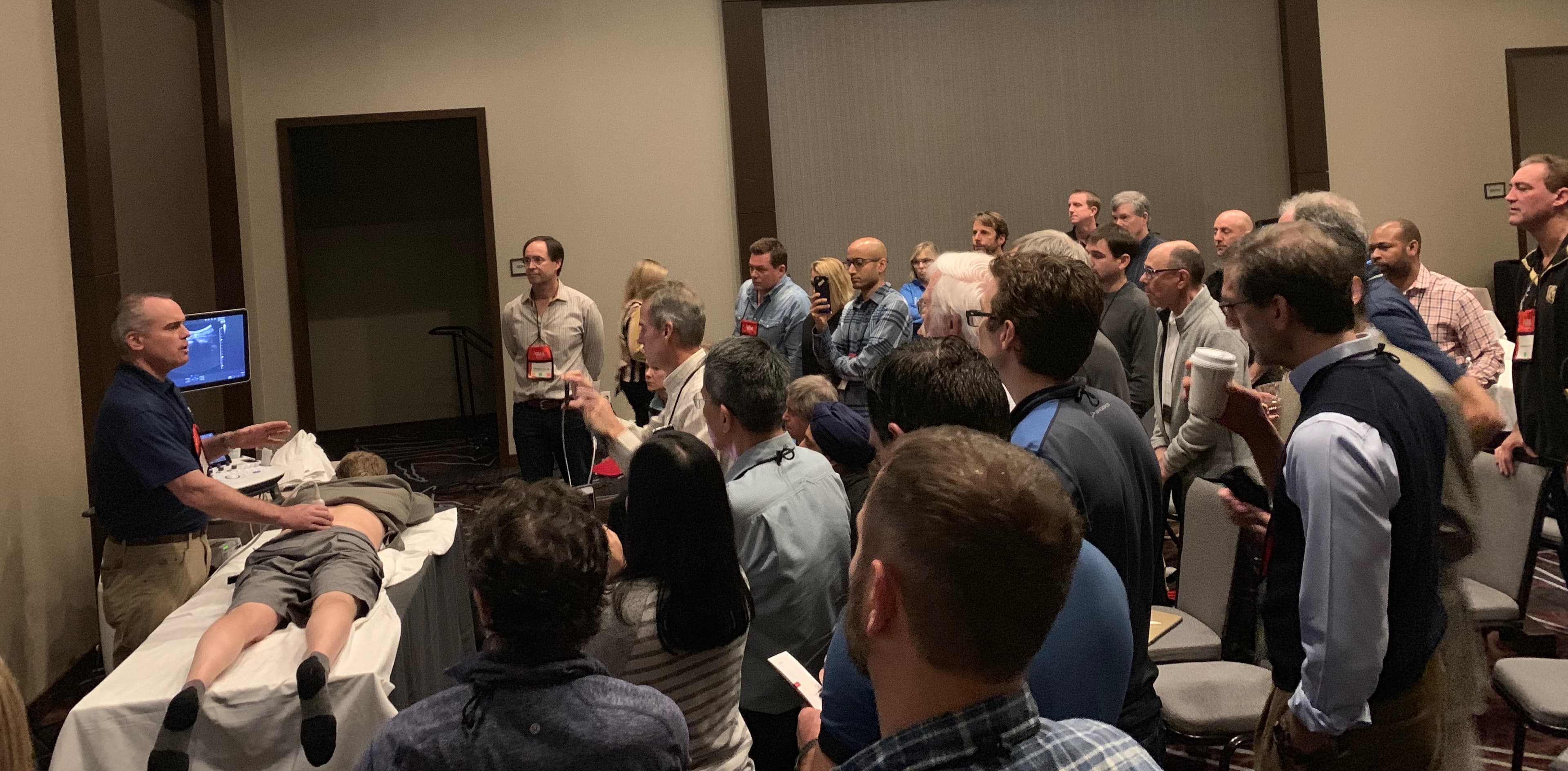 Dr. Mulvaney teaching ultrasound-guided technique